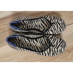 Rothy's The Flat Zebra Wild Animal Print Knit Slip On Shoes Womens Size 5‎